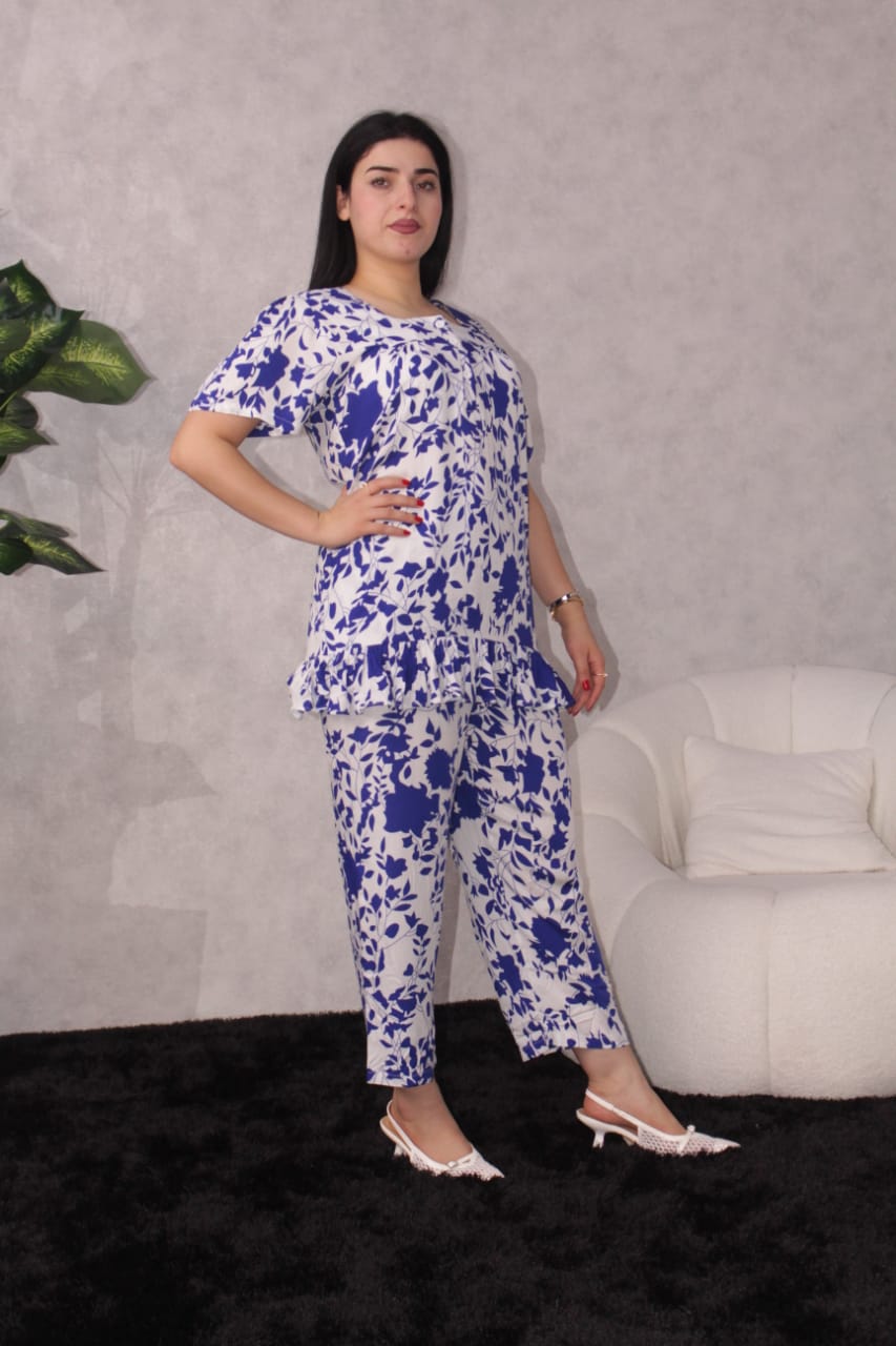 Printed Pyjama Set L102 - Tren6s 